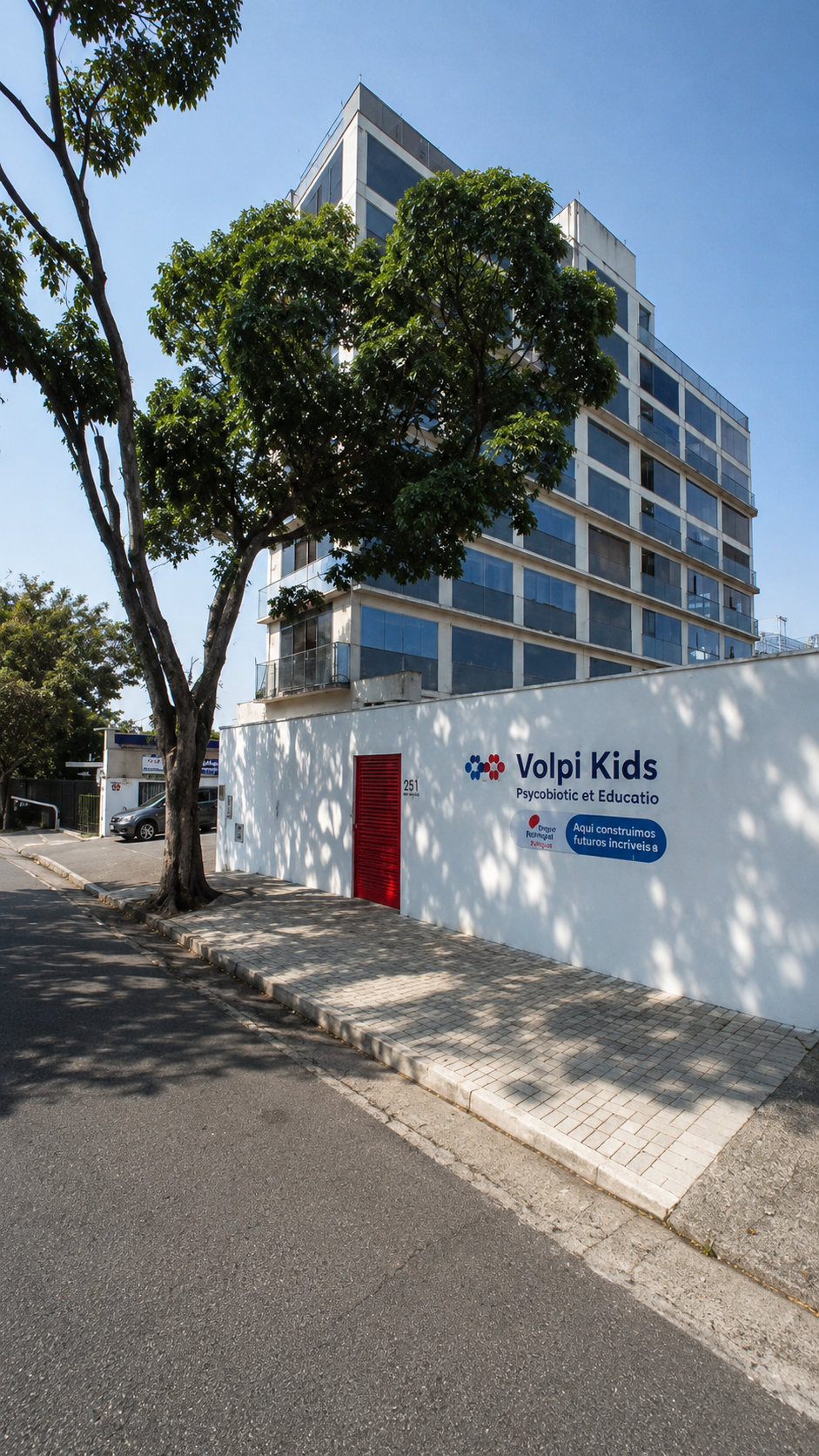 Fachada do Colégio Volpi Kids